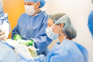 photo of surgeons mid surgery