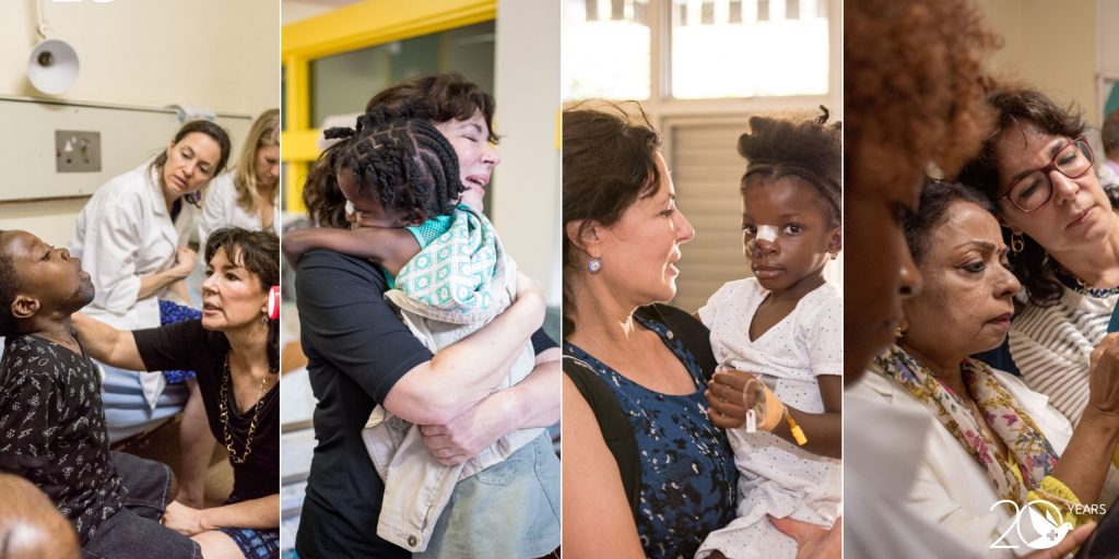 images of dr blanchet working with patients