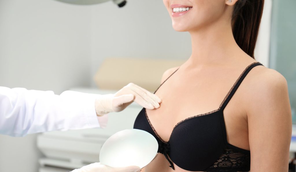 woman in consultation for breast augmentation in richmond va